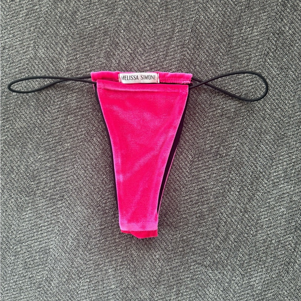 Melissa Simone Micro Bikini Bottoms - Pink Velvet